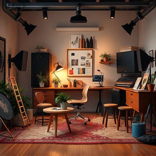 다양한 배경과 소품이 준비된 스튜디오