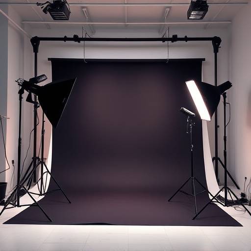 최첨단 조명 장비를 갖춘 스튜디오